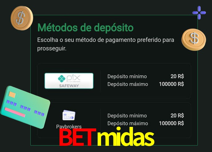 O cassino betmidas oferece uma grande variedade de métodos de pagamento